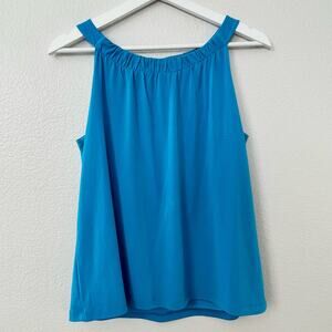 George Womens Blue Elegant Tank Top Sleeveless Flow Vibrant Work Office Size 4-6